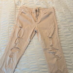 American Eagle Outfitters Ripped Light Pink Jeans